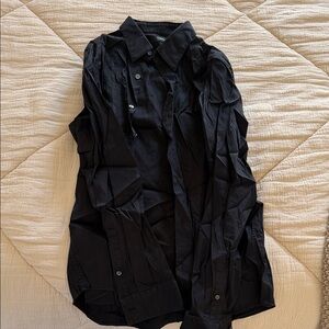 Theory Men's Black Casual Button Down Shirt